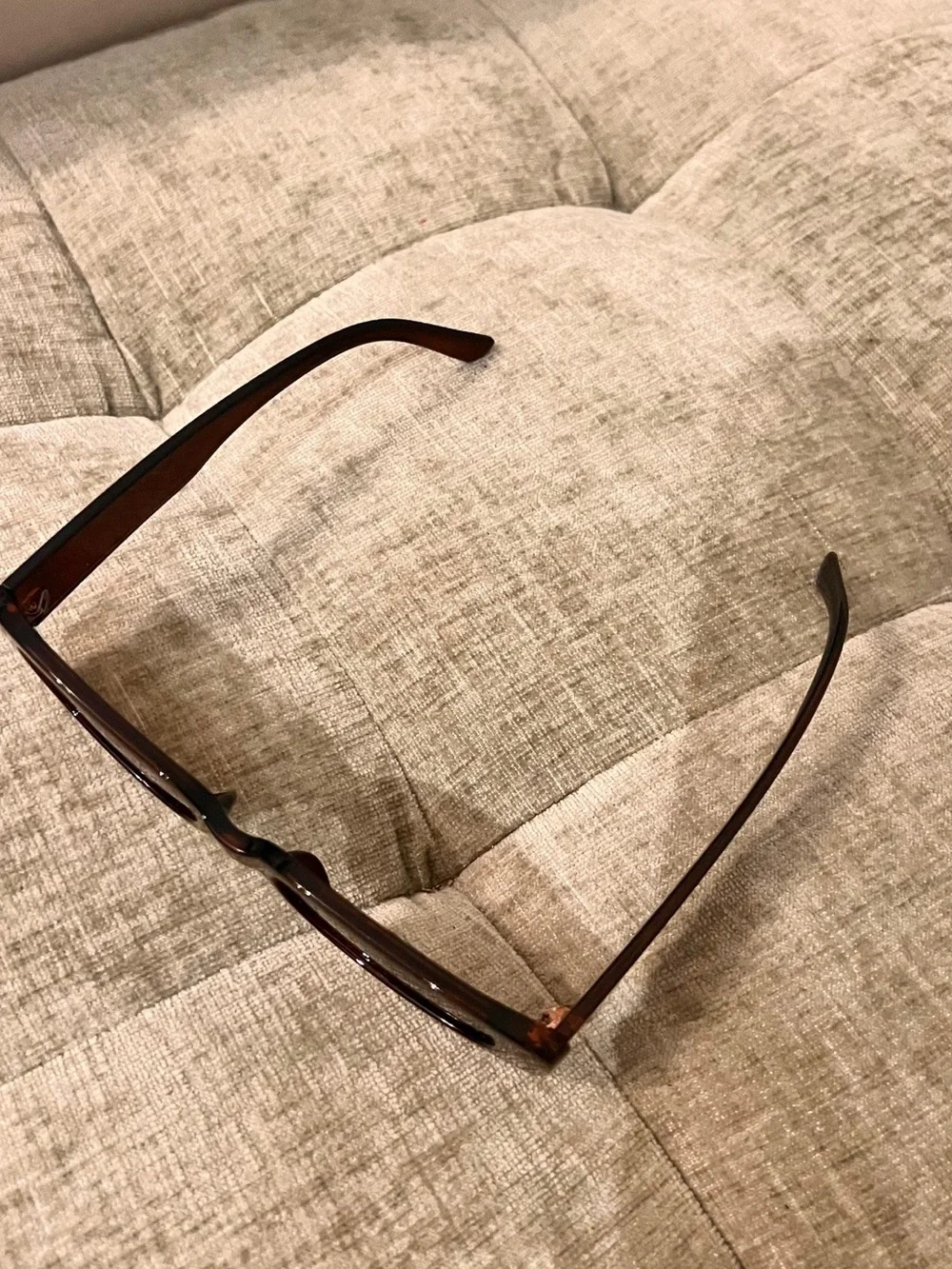 Retro Rectangular Brown Sunglasses